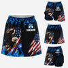 Maxcorners Bowling Patriotic Eagle American Flag Personalized 3D Skort, Skirts With Shorts