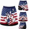 Maxcorners Bowling Patriotic Pins And Ball Personalized 3D Skort, Skirts With Shorts