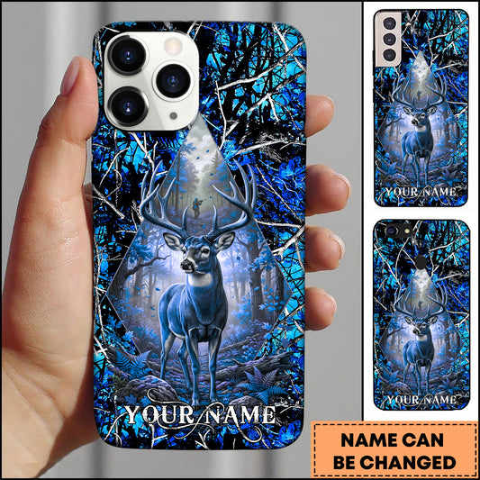 Maxcorners Buck Deer Hunter Forest Triangle Art Personalized Name 3D Phonecase