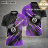 Maxcorners Billiards Shirt 8 Ball Black Slash Multioptions Personalized Name, Team Name Unisex 3D Shirt (4 Colors)