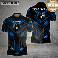 Maxcorners Billiards Shirt 8 Ball Cyber Eyes Multioptions Personalized Name, Team Name Unisex 3D Shirt (4 Colors)