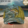 Maxcorners Fishing Metallic Water Ripple Texture Personalized 3D Cap (12 Fish Species)