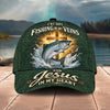 Maxcorners Fishing Green Faith Quote Water Splash 3D Cap (12 Fish Species)