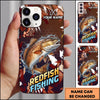 Maxcorners Olive Geometric Grunge Personalized Name Phone Case (13 Fish Species)