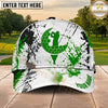 Maxcorners Golf Hexagon Splash Golfer Ball Graphic Personalized Name 3D Classic Cap