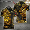 Maxcorners Darts Golden Imperial Dragon Ornate Dartboard Multiple Options Personalized Name, Team Name 3D Shirt