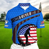 Max Corner Pride Premium Super Cool US Golfer, Golf Polo Shirts Multicolor Custom Name