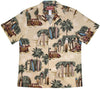 Maxcorners Longboard Woody Beach Shack Men's Hawaiian Shirt