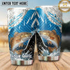 Maxcorners Fishing Tumbler Blue Ice Shard Mountain Design Personalized Name Tumbler (13 Species)