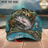 Maxcorners Fishing Mermaid Scale Camo Rope Personalized 3D Cap (12 Fish Species)