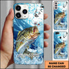 Maxcorners Ocean Wave Scale Pattern Personalized Name Phone Case (13 Fish Species)