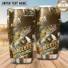 Maxcorners Fishing Tumbler Olive Camouflage Shard Design Personalized Name Tumbler (13 Species)