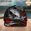 Maxcorners Fishing Black Red Lightning Splash Personalized 3D Cap (12 Fish Species)