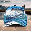 Maxcorners Fishing Blue Water Camo Pattern Sport Pattern Personalized Name 3D Cap (11 Breeds)