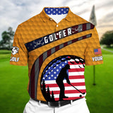 Max Corner Pride Premium Super Cool US Golfer, Golf Polo Shirts Multicolor Custom Name