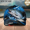 Maxcorners Fishing Blue Lightning Water Splash Personalized 3D Cap (12 Fish Species)