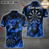 Maxcorners Darts Demon Bull Skull Dartboard Multiple Options Personalized Name, Team Name 3D Shirt