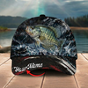 Maxcorners Fishing Dark Marble Water Splash Personalized 3D Cap (12 Fish Species)