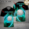 Maxcorners Volleyball Fire Flame Power Strike Multicolor Options Personalized 3D V-neck T-Shirt