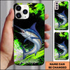 Maxcorners Fishing Neon Green Splash Personalized Name 3D Phone Case  (13 Fish Species)