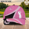 Maxcorners Golf Chevron Trail Golfer Silhouette Personalized Name 3D Classic Cap