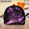 Maxcorners Darts Flaming Dartboard Honeycomb Personalized Name 3D Classic Cap