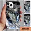 Maxcorners Black Grunge Water Splash Personalized Name Phone Case (13 Fish Species)