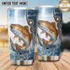 Maxcorners Fishing Tumbler Water Droplet Hook Design Personalized Name Tumbler (13 Species)