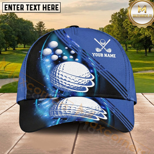 Maxcorners Golf Orbiting Golf Balls Galaxy Pattern Personalized Name 3D Classic Cap