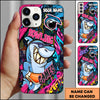 Maxcorners Bowling Phone Case Graffiti Shark Street Art Style Personalized Name Phone Case