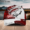 Maxcorners Fishing Red Dark Pattern Sport Pattern Personalized Name 3D Cap (11 Breeds)