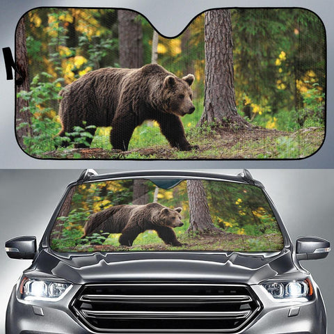 Maxcorners Forest Brown Bear Auto Sun Shades