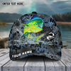 Maxcorners FishingBlue Kryptek Camo Pattern Sport Pattern Personalized Name 3D Cap (11 Breeds)