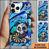 Maxcorners Cartoon Panda Dart Game Graffiti Style Multicolor Options Personalized Name 3D Phonecase