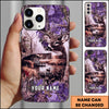 Maxcorners Deer Wilderness Cabin Lake Camouflage Style Multicolor Options Personalized Name 3D Phonecase