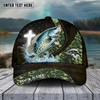 Maxcorners Fishing Cross Skinfish Flag Of United States Sport Pattern Personalized Name 3D Cap (11 Breeds)