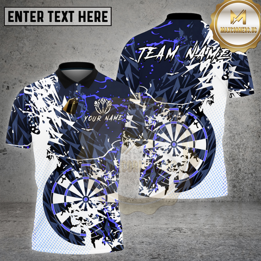 Maxcorners Darts Shirt Abstract Paint Splash Modern Dartboard Multicolor Options Personalized Name, Team Name 3D Shirt (4 Colors)