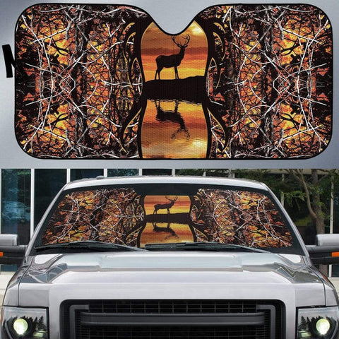 Maxcorners 3D Custom Car Auto Sunshade Deer Hunting