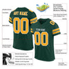 Maxcorners Custom Green Gold-White Mesh Authentic Classic Football Jersey LM2605