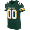 Maxcorners Custom Green White-Gold Mesh Authentic Classic Football Jersey LM2605