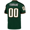 Maxcorners Custom Green White-Old Gold Mesh Authentic Throwback Football Jersey LM2605