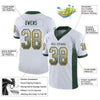 Maxcorners Custom White Green-Gold Drift Fashion Football Jersey LM2605
