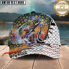 Maxcorners Fishing Hook Fish Scale Personalized Name Classic 3D Cap (12 Breeds)