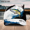 Maxcorners Fishing Black White Water Flow Pattern Sport Pattern Personalized Name 3D Cap (11 Breeds)