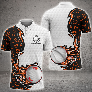 MaxcornersHaunted Fairway 3D Golf Personalized Name Polo