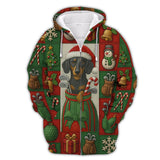 Maxcorners Funny Golf Shirt For Men, Dachshund Golf Shirt For Golfer, Christmas Golf Shirt For Dog Lovers