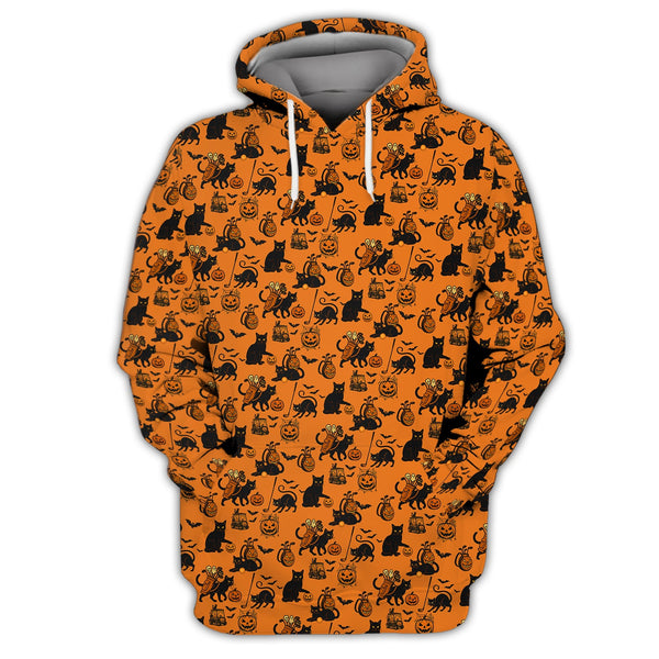 Maxcorners Funny Pattern Golf Shirt, Cat Golf Shirt For Golfer, Halloween Golf Shirt