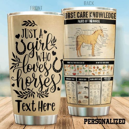 Maxcorners Horse Harmony Tumbler Personalized Name Tumbler