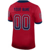 Maxcorners Custom Red Navy-White Drift Fashion Football Jersey LM2605