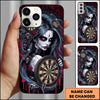 Maxcorners Gothic Dart Girl Skull Dark Fantasy Art Multicolor Options Personalized Name 3D Phonecase